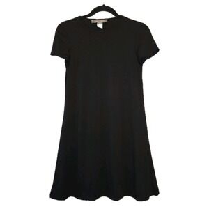 LARK + GREY Black T-Shirt Mini Dress Women's Medium Comfort Stretch